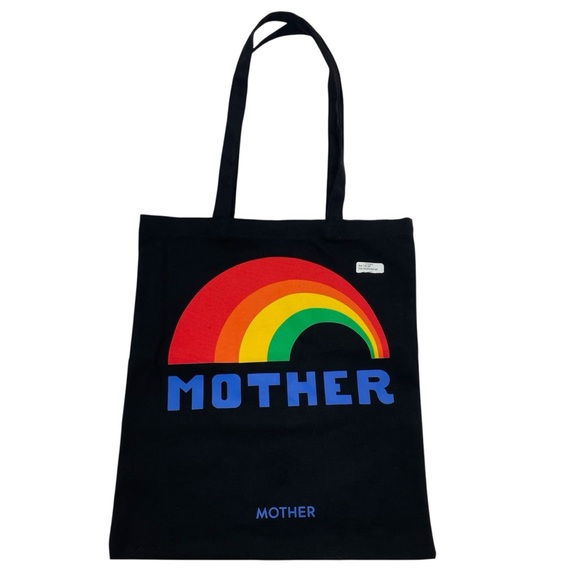 NWOT MOTHER Denim Rainbow Tote Bag OS Black - Picture 12 of 12